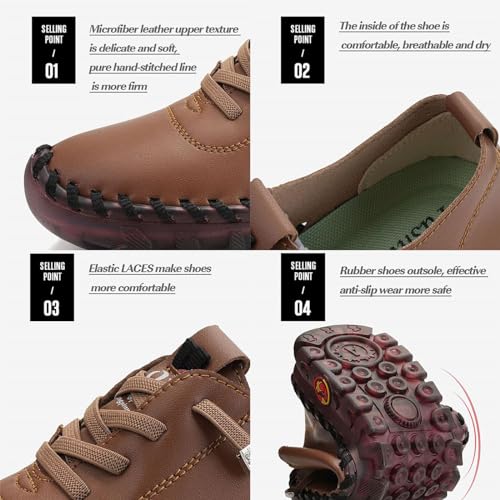 Ultra Soft Orthopedic Shoes for Women Leather Round Toe Flat Shoes Casual Walking Shoes with Arch Support Comfort Breathable3