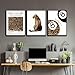 Set of 3 Trendy Leopard Wall Art Funky Lucky 8 Ball Posters Prints Preppy Room Aesthetic Cheetah Wall Decor Pictures for Girls Bedroom Apartment Dorm Unframed 12x16in