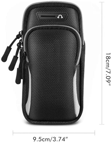 Miniatura 3 de Fitness Arm Band, Water Proof Phone Holder for Running and Workouts with Secure Pocket Design, Adjustable Sports Strap (Black)