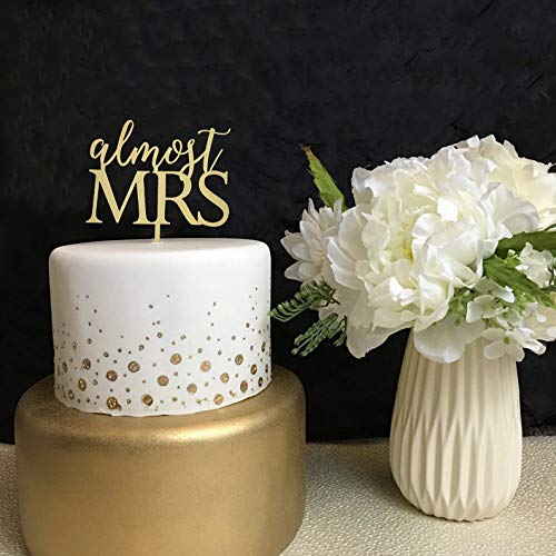 Rustic Wood Almost Mrs Cake Topper, Wedding/Bridal Shower/Bachelorette Party Decoration Supplies #TOP1