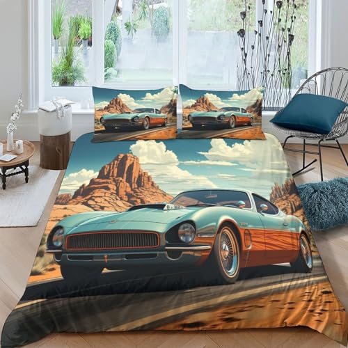 Housse de couette 220x240 microfibre lit king parure imprimé 3D - 2
