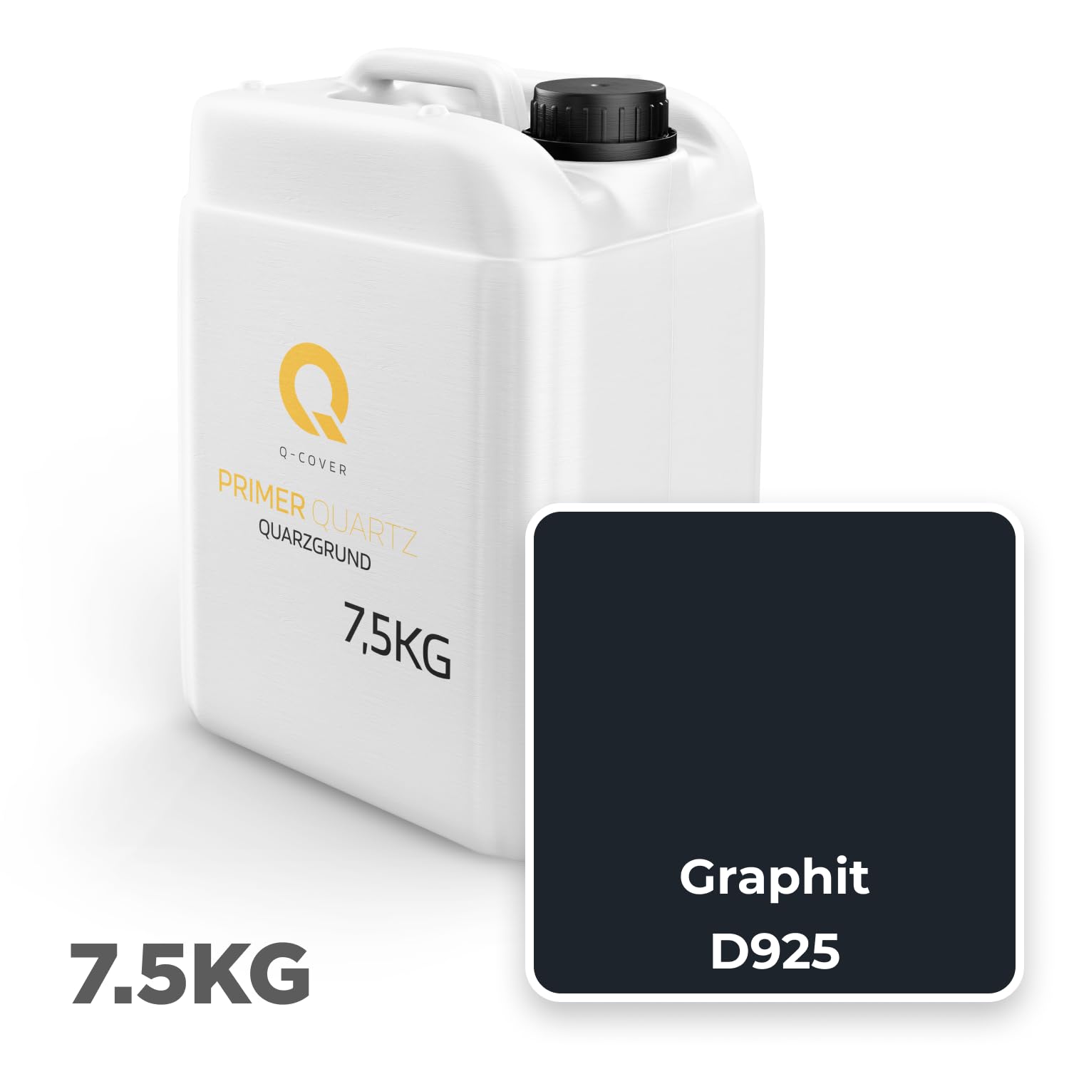 Quarzgrund für Dekorativer Putz mit Mica Graphit D925 7,5KG | Acrylatdispersion Grundiermittel Innen & Außen für Wände und Decken Grundierung Schutz Mosaikputz ca. 0,3-0,4 KG/m2