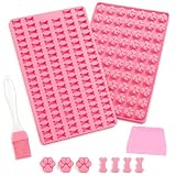DESPOINA 2 Stück Silikon Backmatte Hundekekse, Mini Hundeknochen & Fußabdruck Form, Antihaftend für DIY Hundeleckerlies, Katze, Kekse, Schokolade, Eiswürfel, BPA-Frei