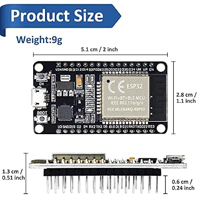 2 قطع Esp32 واي فاي مجلس التنمية مع 2 قطع اندلاع المجلس (30 Pin)