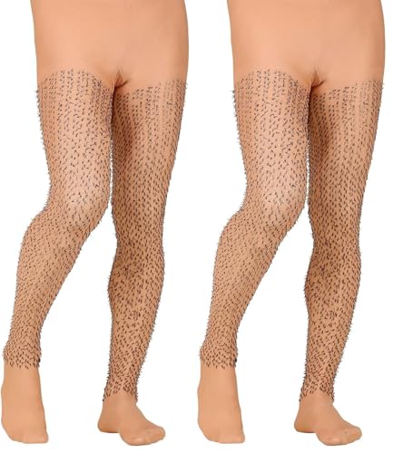 W WIDMANN MILANO Party Fashion - Haarige Strumpfhose, für Männer, 60 DEN, Karneval, Halloween