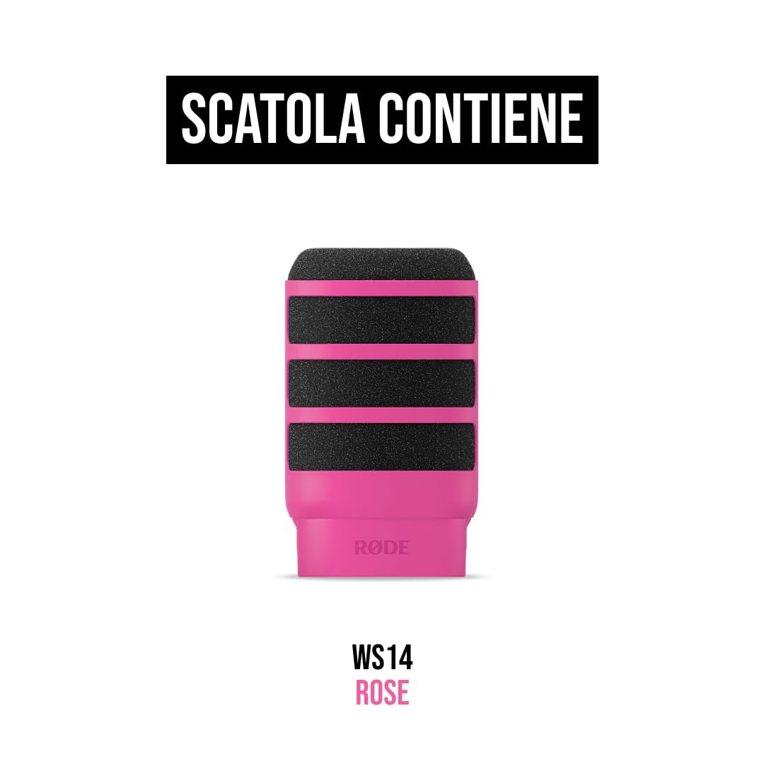 RØDE WS14 Premium Pop Filter per PodMic e PodMic USB (Rosa)