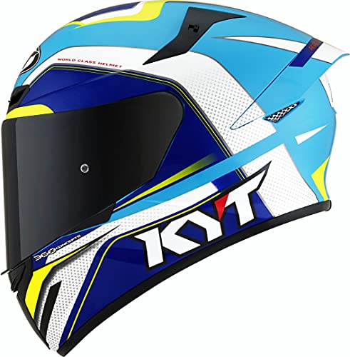 KYT TT Course Grand Prix Casco (Babyblue/White,L)