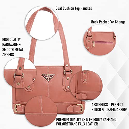 Image of Fostelo Women's Nightingale Satchel Tote Handbag for Women | Ladies Purse | Stylish Shoulder Bag | Gift For Women