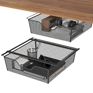 YBING Schreibtisch Schublade 2er Pack Schwarz