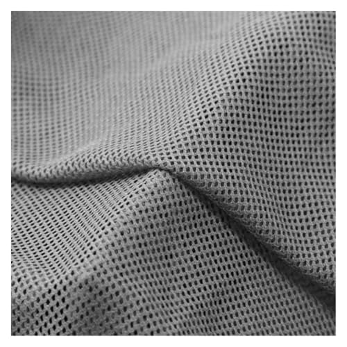 Tela de malla de baja elasticidad de 155 x 45 cm, tela de punto transpirable para coser mosquiteros, cortinas, camisetas, ropa deportiva y manualidades (5,155 x 90 cm)