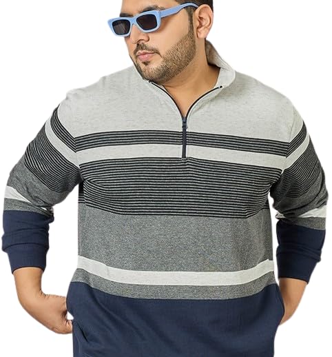 AUSTIVO Man Striper High Neck Sweatshirt-picture-30