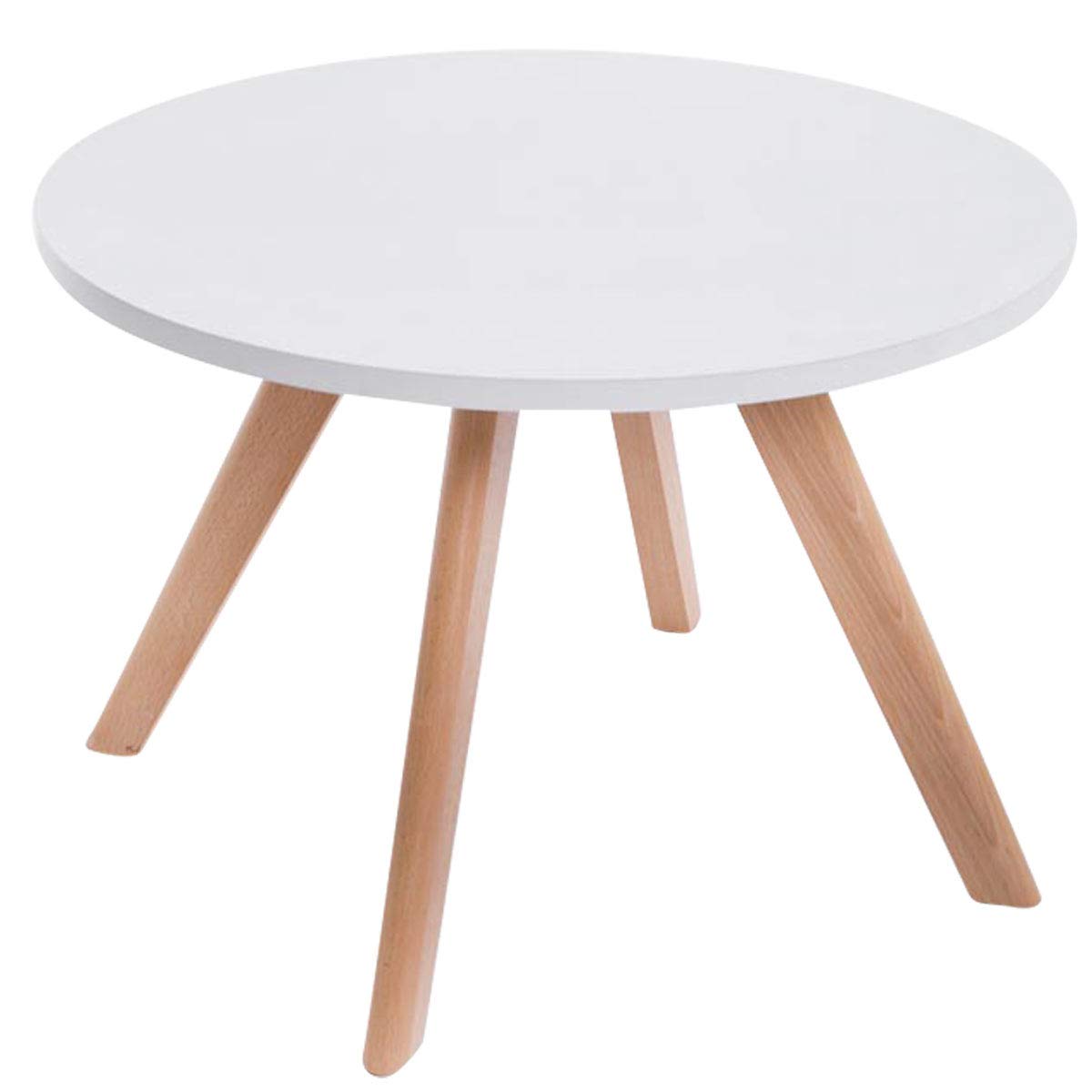 CLP Table d'appoint Eirik, Ronde, Bois, 60x60 cm, Design, Hauteur ca. 40 cm, Couleur:Nature