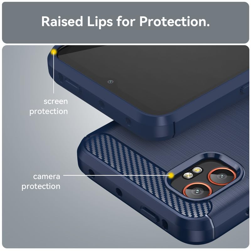 Image of Basic Case for Samsung Galaxy X Cover 7 Pro (Carbon Fibre Blue)