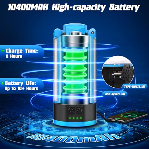 T-SUN Rechargeable Camping Light with Stand, Adjustable LED Work Light - image 2
