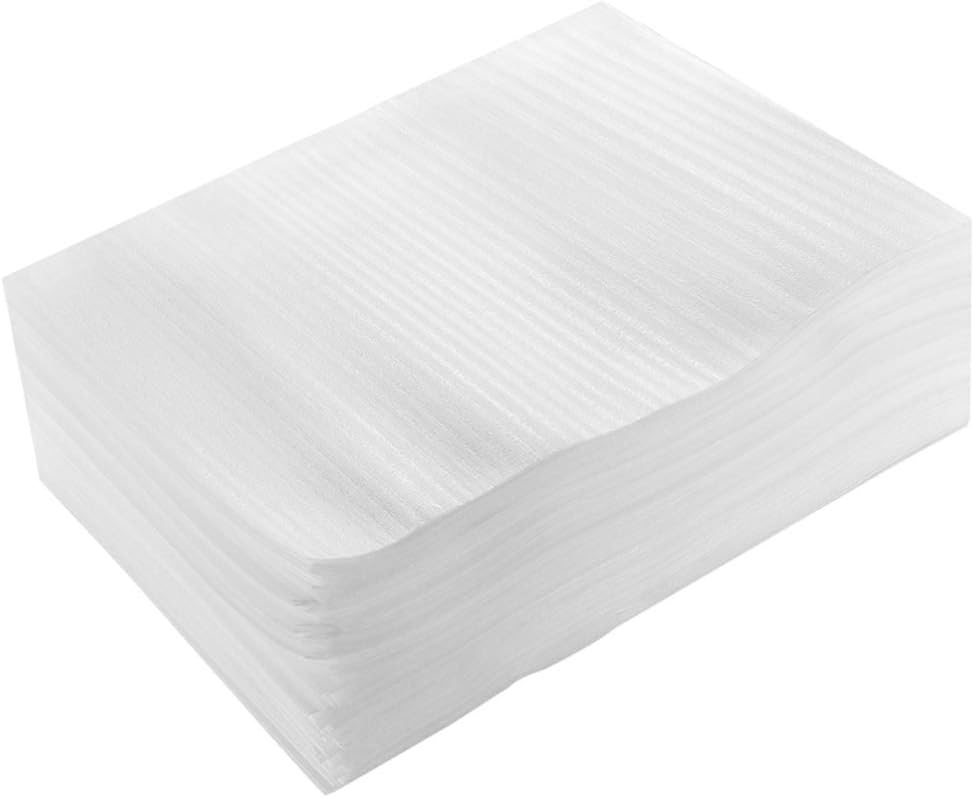YARNOW Shipping Supplies 100PCS Pack Cushioning Foam Wrap Sheets Moving Supplies for Packing Storage and Shipping (20x25cm) Foam Pouches : Office Products