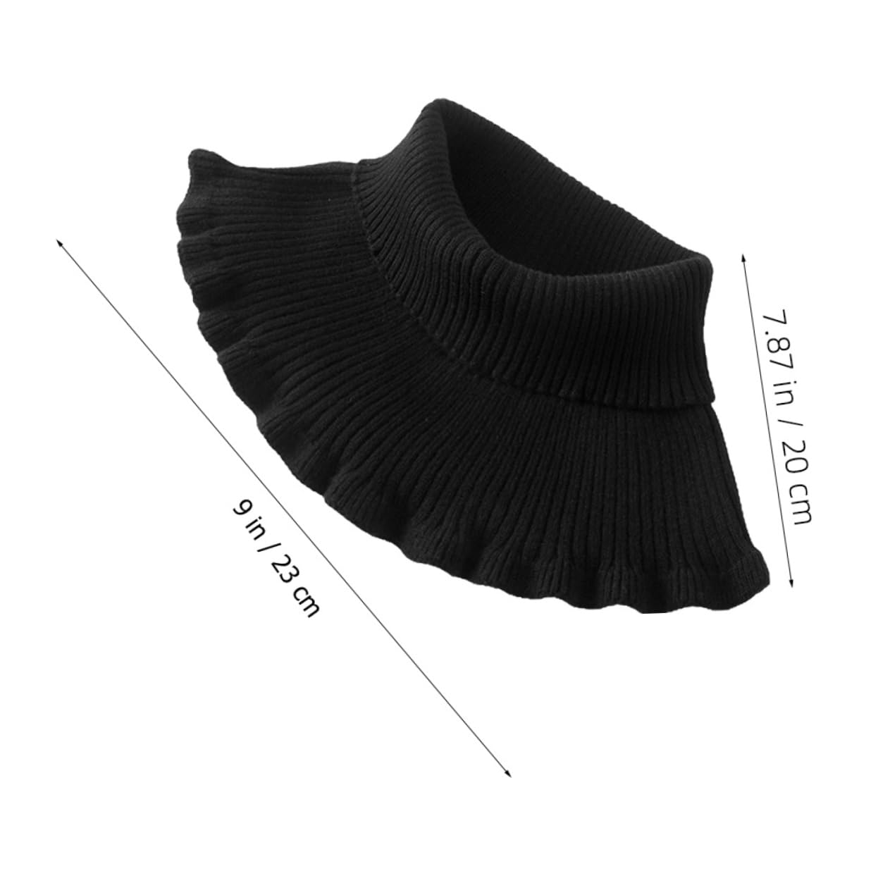 Didiseaon High Warm False Scarf Neck Gaiters Men Support Neck Gaiters for Men Sleeve Winter Fake Neck Warmer Fleece from Soft Neck Protector Wrap Cotton Black