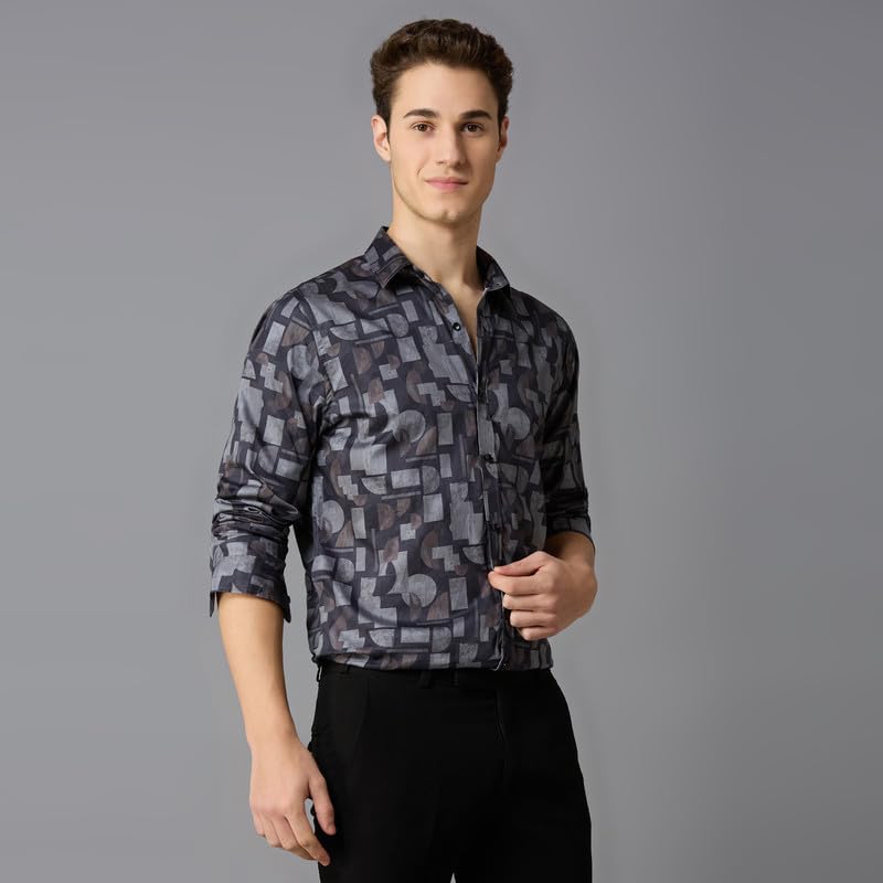 Image of MARK & ALBERT Men's Slim Fit Cotton Formal Shirt