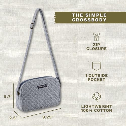Image of Bella Taylor Simple Crossbody, Quilted Handbag for Women