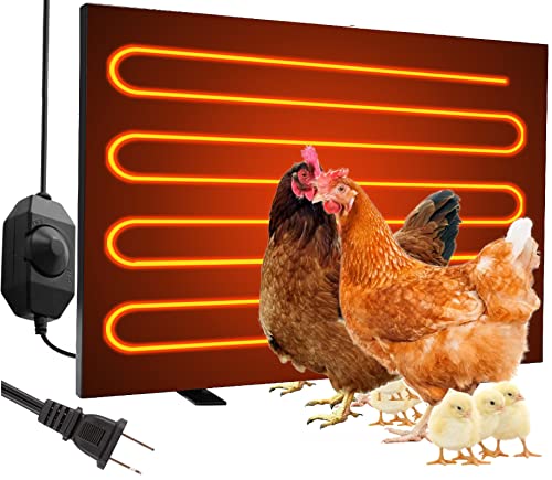 radiant chicken coop heater - H&G lifestyles Chicken Coop Heater Radiant Heat Chicken Heater Energy Efficient Design Safer Than Brooder Lamps Heater for Chicken Coop 120W