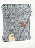 Little Dedi Soft Baby Knitted Blanket - Soft Toddler, Crib, Stroller Blanket - Neutral Swaddle and Receiving Blanket for Newborns, 30"x40", Light Grey