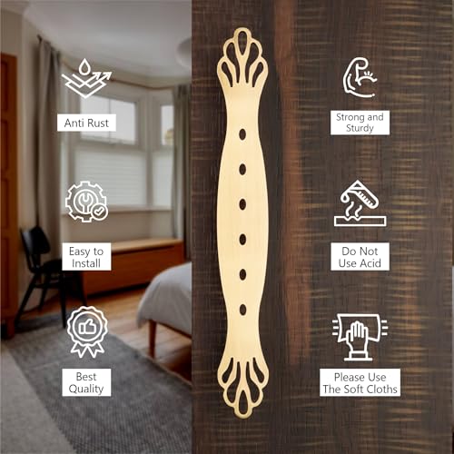 Image of COMPASS Main Door Handle | Door Handles for Main Door | Pull Handles for All The Doors of House | Office | Hotels, Antique Finish (PH-108, 12 Inch)