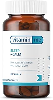 VitaminMe - Sleep + Calm | Valerian Root | L-Theanine | Passionflower | Helps promote better sleep | Calming effect that promotes relaxation | All-natural supplement | Plant based | 30 Tablets
