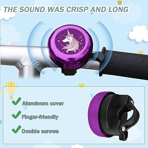 image for Vortika Kids Bike Bell with 2 Pcs Bike Streamers for Girls, Cute Child