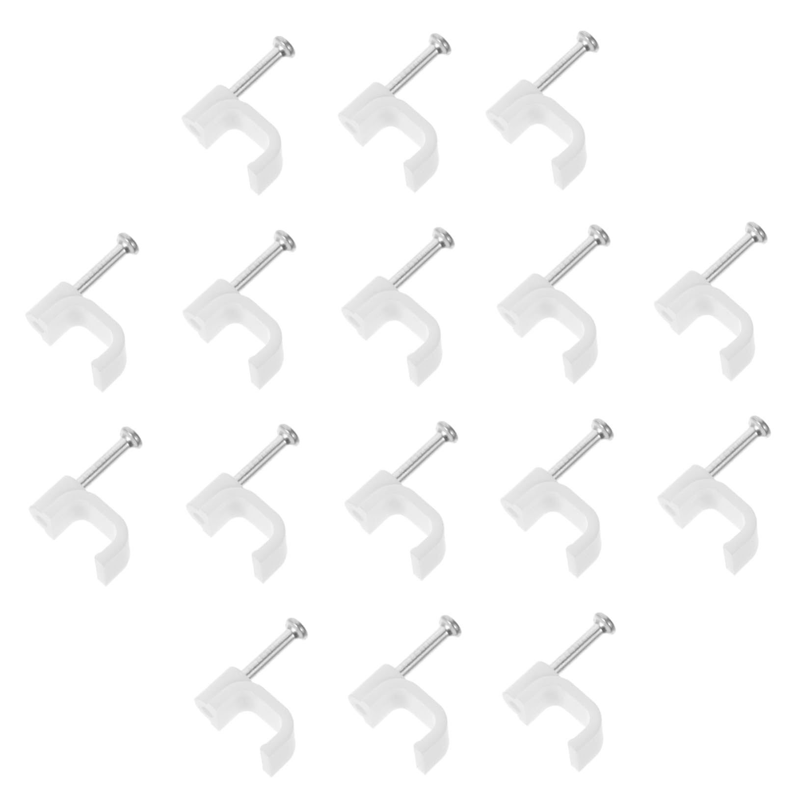 Housoutil 1500 Stk Kabelklemme Kabelclips Kabeltacker kabelklipse cable clips Kabelbefestigungsnagel Drahtstifte Kabelhalter Wand runden Koaxialkabel Leitung klemmt Drahtklemme Lautsprecher