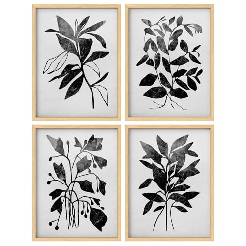 Framed Wall Art Collage Print Gallery Set, Black and White