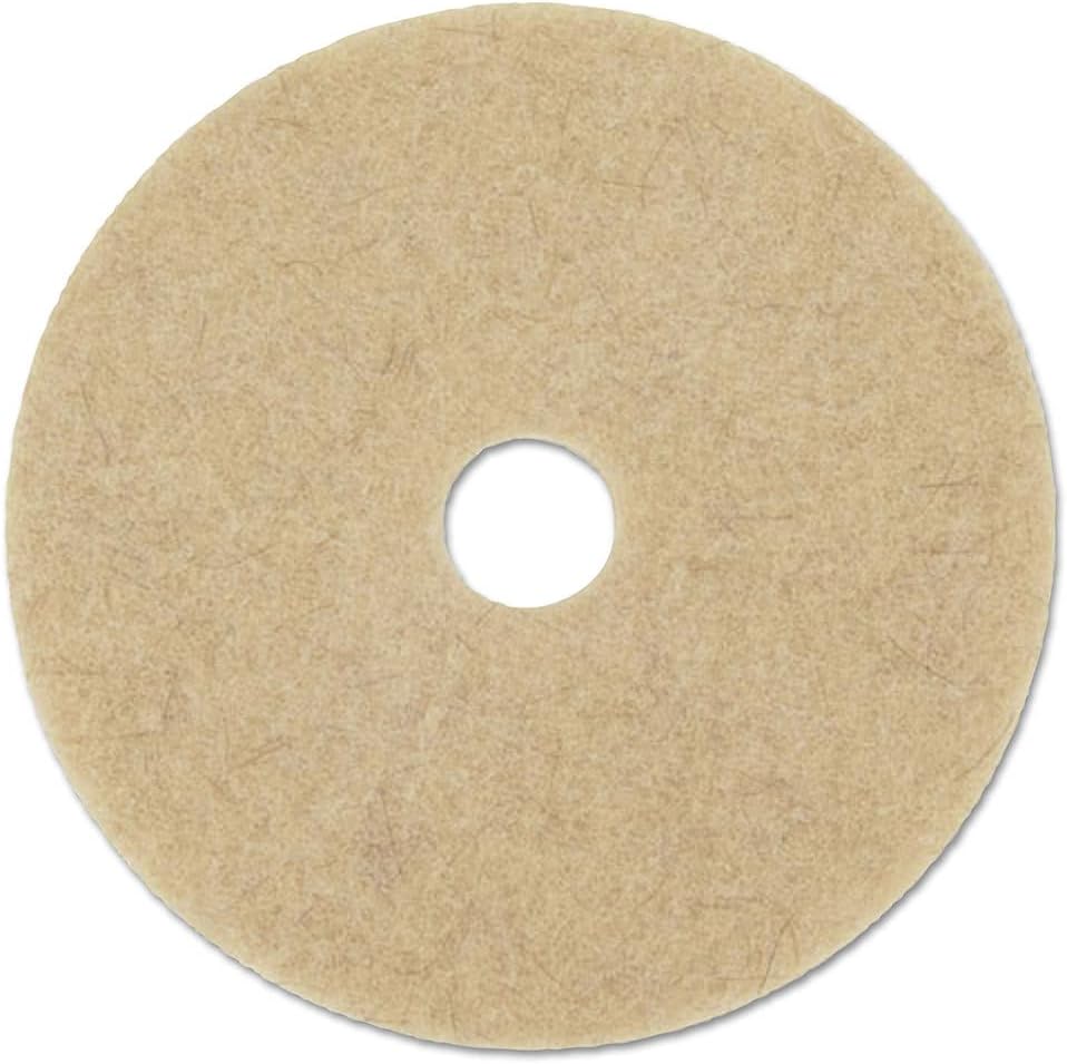 Boardwalk BWK4017NHE 17 in. Hog Hair Burnishing Pads - Natural (5-Piece/Carton)