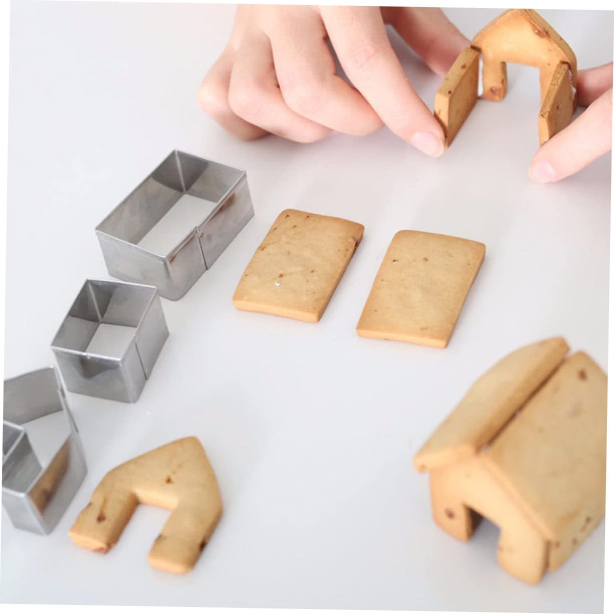 5juegos Molde para Pastel Mini Casa de Jengibre Herramienta de Corte para Galletas Navideñas Molde de Galletas de Navidad para Hacer de Navidad de Jengibre