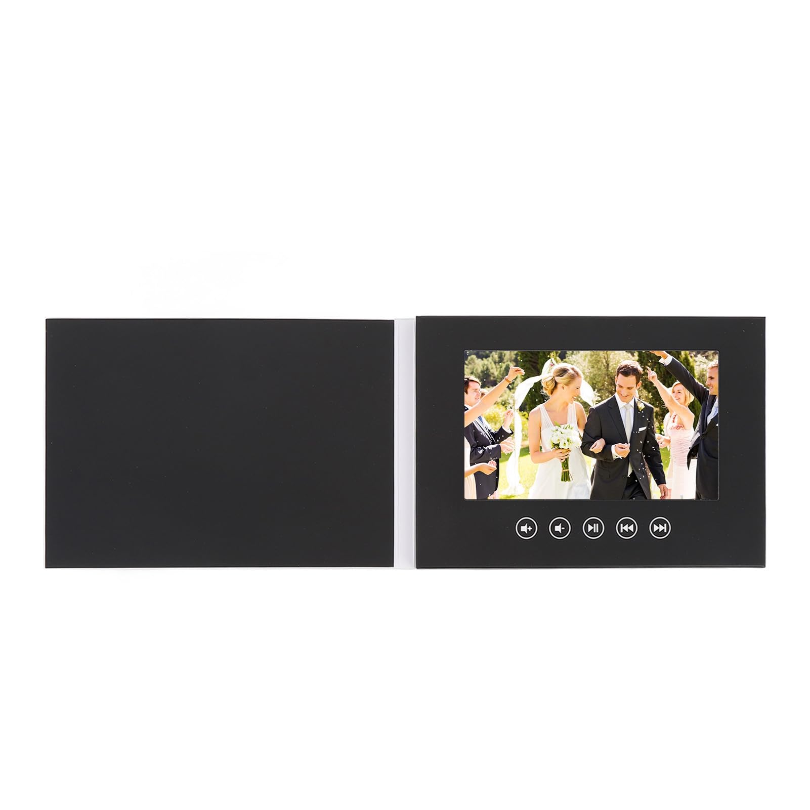Tarjeta de Felicitación de Vídeo Electrónica, Folleto de Vídeo LCD, Tarjeta Personalizable con Reproducción HD 720P y Altavoz Integrado para Regalo de Cumpleaños de Aniversario de Boda de