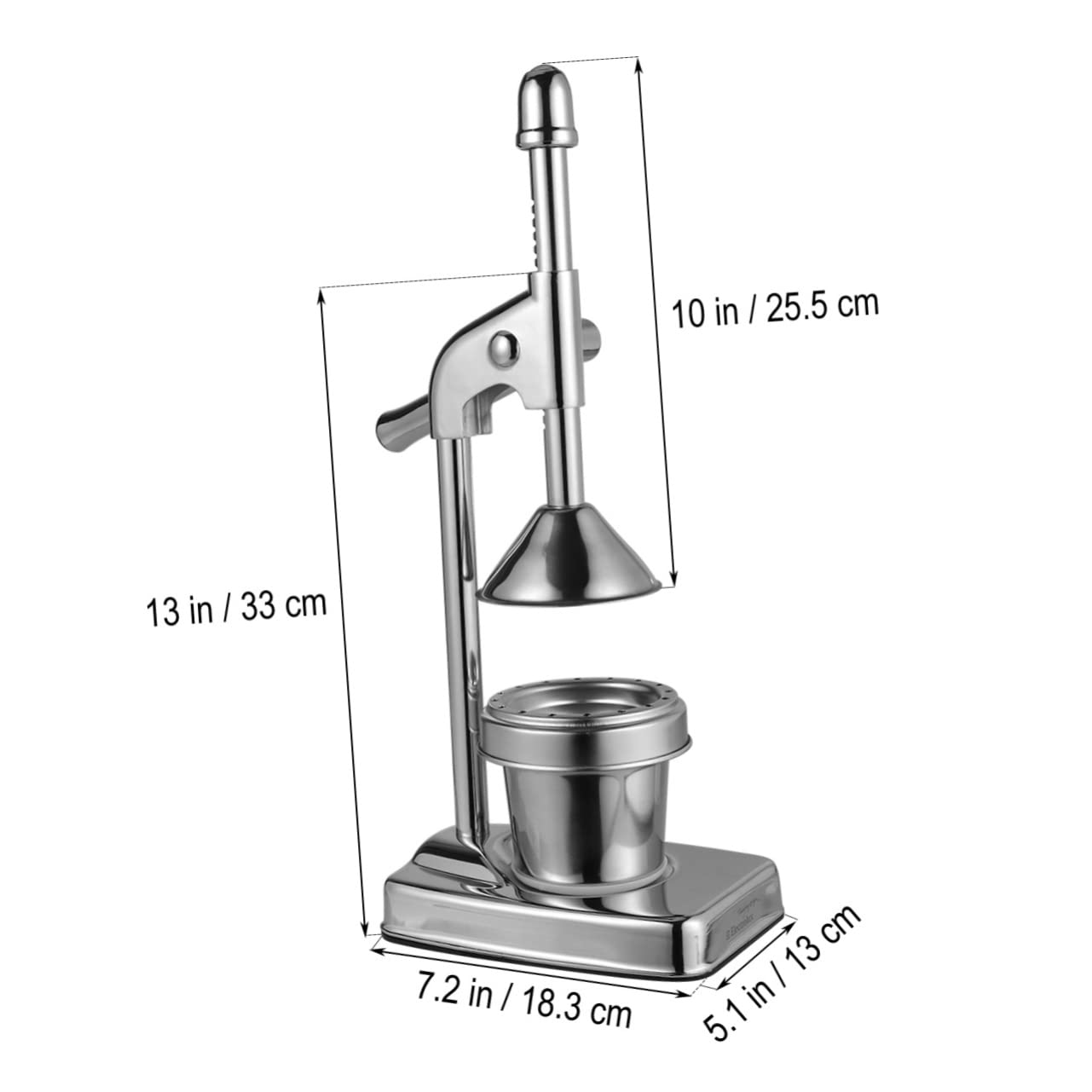 PRETYZOOM Stainless Steel Juicer Fruit Machine Vegetable Manual Press Juicer Easy Clean