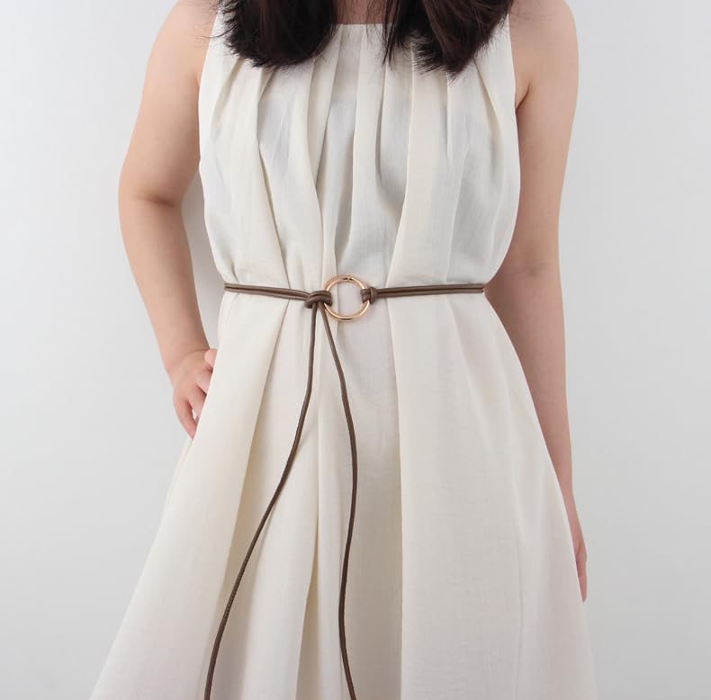 Rope Belts for Women Thin Black Belt Faux Leather Waist Tie Dress Belts Renaissance Accessories Viking Rope Belt Halloween Jewelry3