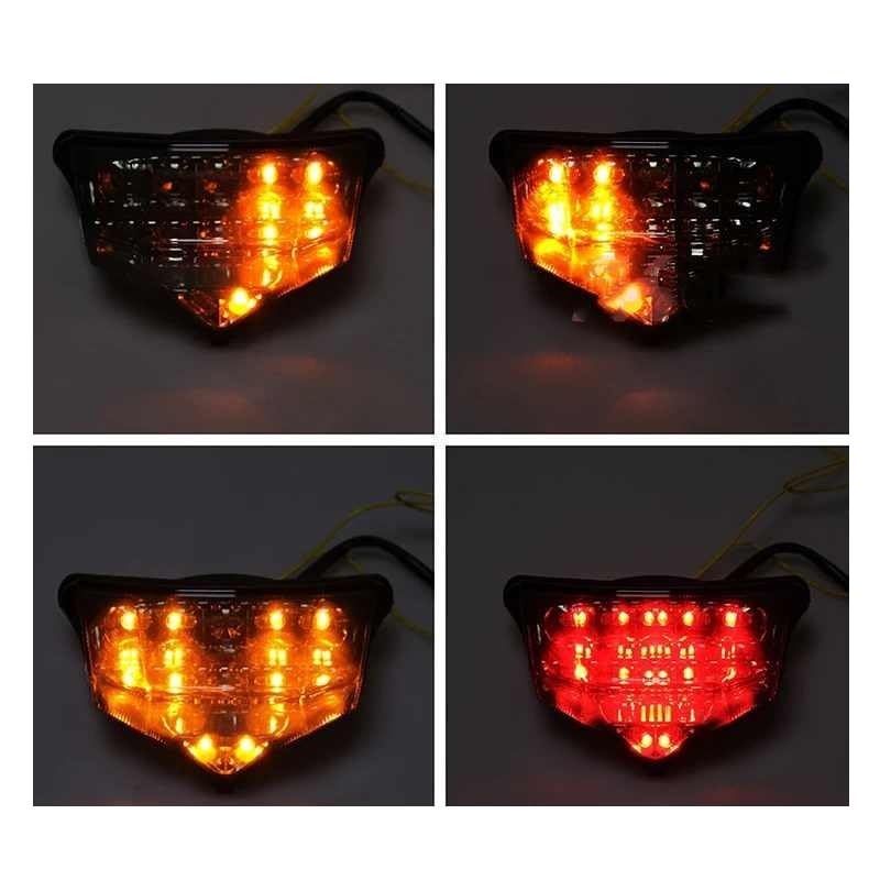 Feu de stop intégré FZ6 résistant à LED avec clignotants arrière moto - 2