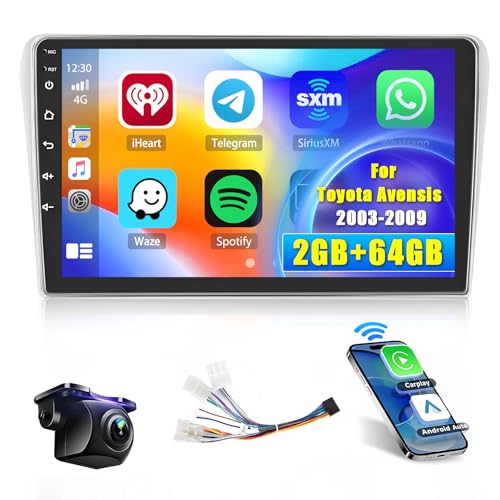 [2+64GB] Android 13 Autoradio, Wireless CarPlay Android Auto, für Toyota