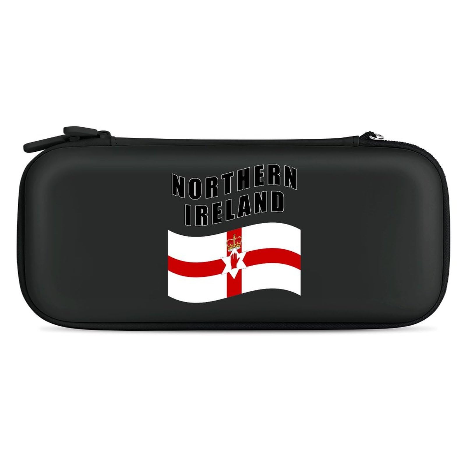Northern Ireland U.K. Compatible with Switch Carrying Case Hard Travel Game Bag Pouch with 15 Games Accessories Black-style