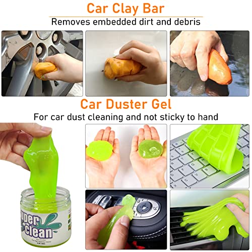 Yumzeco 28PCS Kit Nettoyage Voiture,Brosse Detailing Auto,Brosse Perceuse Nettoyage Interieur Exterieur,Brosse Jante Voiture,Brosse Tapis Voiture,Kit Polissage Voitures Pinceau Nettoyage Auto – Image 5