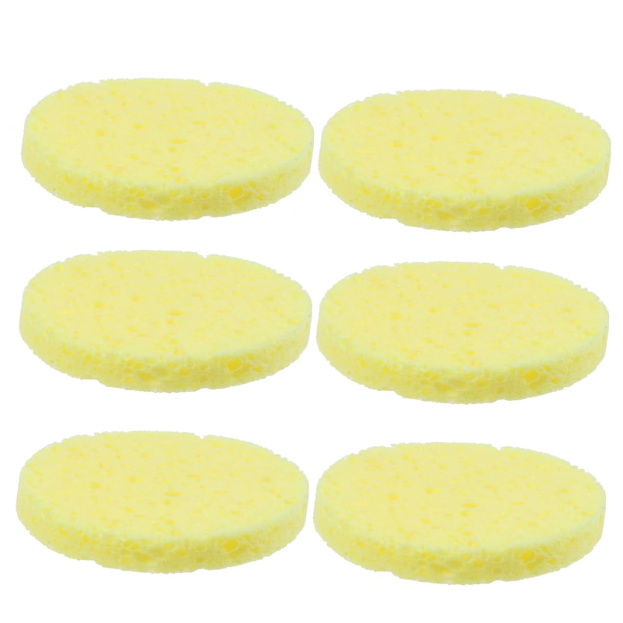 BESTYASH 12pcs Thickened Natural Facial Cleaning Sponge Soft Makeup Exfoliation Tool for Daily Skin Care Safe Gentle Cleansing Sponges Opp Packaging