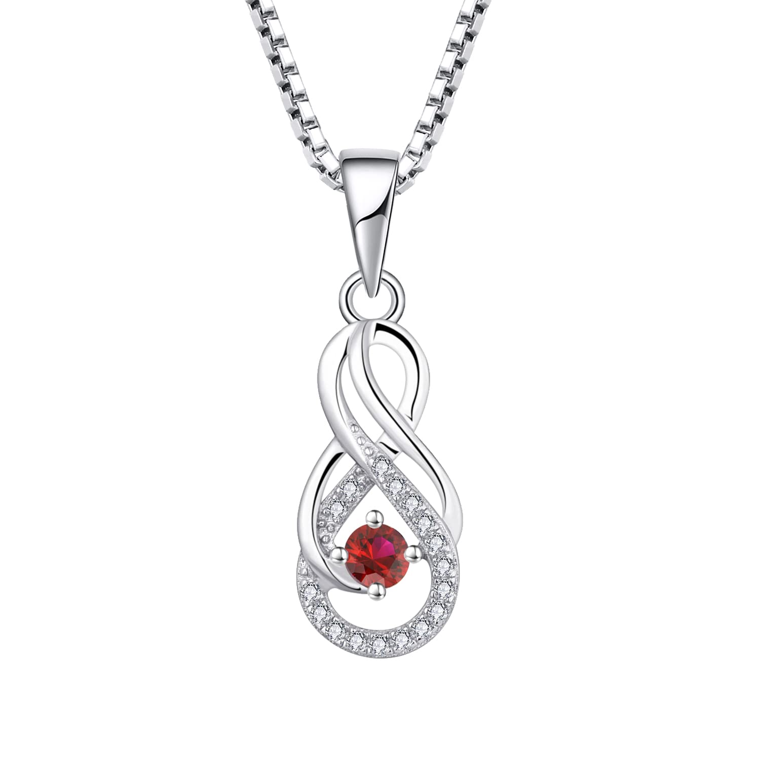 starchenieInfinity Necklace for Women Silver Infinity Pendant Necklace Sterling Silver