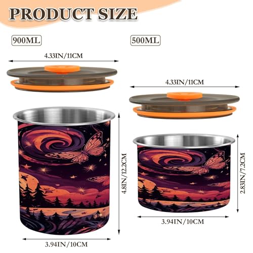 Contenedor hermético de café acero inoxidable 900 ml miniatura 2