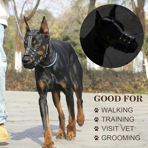 Gtohhavea ZP-GKZ001 Dog Muzzle,Anti-Escape Leather Basket Muzzle thumb #5