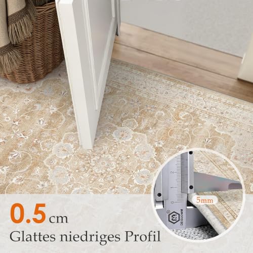 PureCozy Braun Teppich Wohnzimmer 160x230cm Waschbarer Wohnzimmerteppich – Ansicht 3