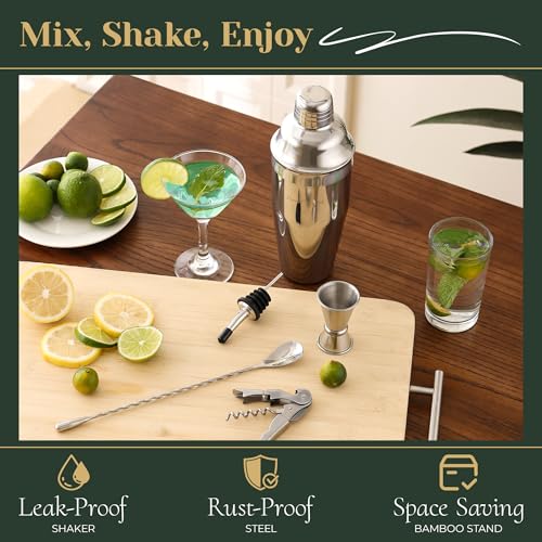 24-Piece Bartender Kit with Ice Cubes