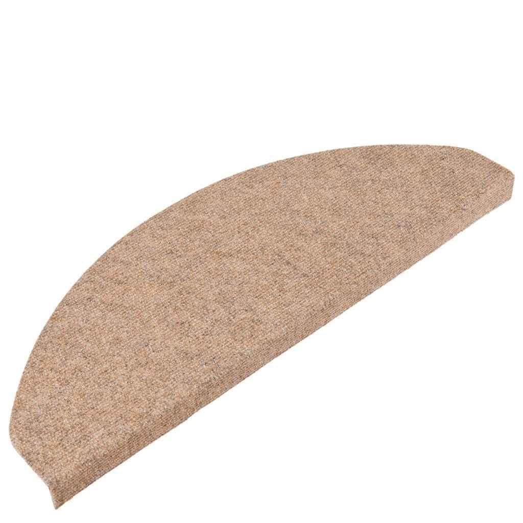 Alfombrillas autoadhesivas para escalones, 15 unidades, fieltro punzonado, 65 x 22,5 x 3,5 cm, con tiras adhesivas para peldaños de madera, antideslizantes y amortiguadoras de sonido