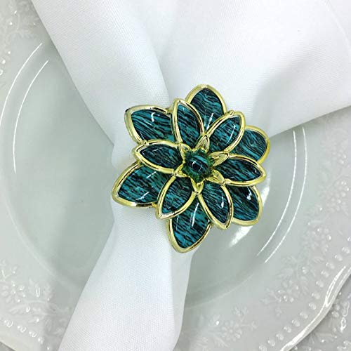 Porta Guardanapo Botão Crisântemo Mar da Tailândia - 4 unds