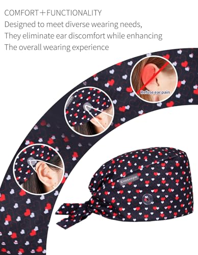 Image of Kousenpu Scrub Caps for Men, Adjustable Surgical Cap, Breathable Medical Hat for Doctors, Nurses & Healthcare Professionals