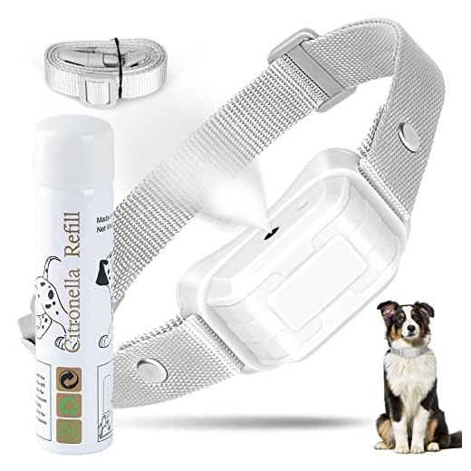 Citronella Bark Collar, Automatic Stop Spray Bark Collar for Medium Large Dogs [Include 1 * Refill] Citronella Dog Dog Bark Collar, Safety Dog Training Collar Rechargeable Anti Barking Collar