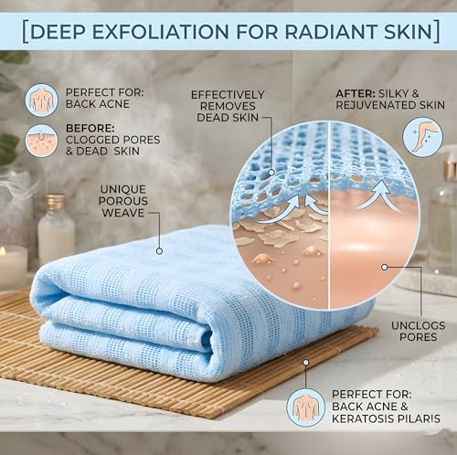DOCKOMO African Net Sponge - 40-Inch Long Exfoliating Body Scrubber for Shower - Fast-Dryi - image 6