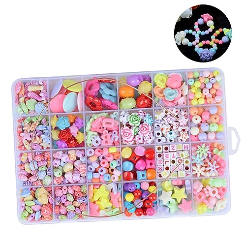 HOOTNEE 24 Meninas Brinquedos Menina Brinquedos Contas Brinquedos Contas Coloridas Para Fazer Jóias
